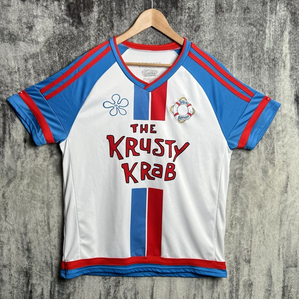 BoxLunch SpongeBob Krusty Krab Soccer Jersey Shirt Adult XL Nickelodeon 2020